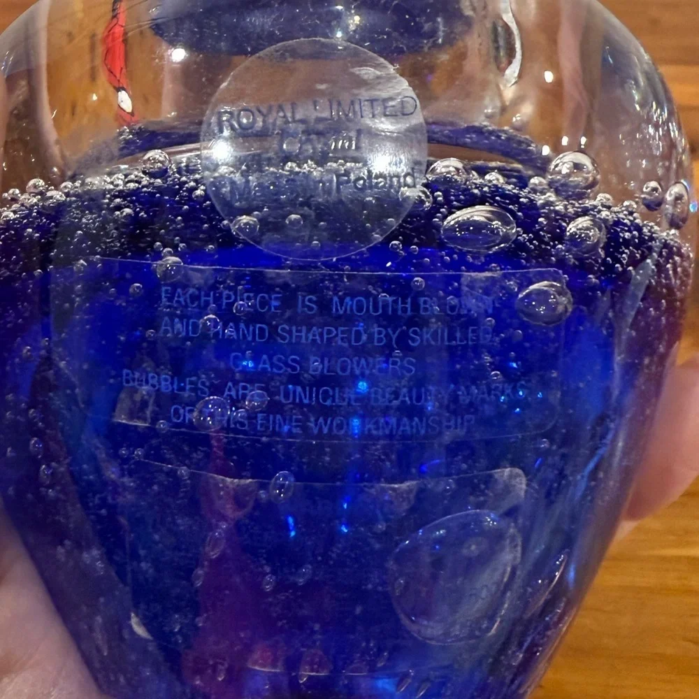 Royal Limited Crystal Cobalt Blue Tealight Holder Made in Poland